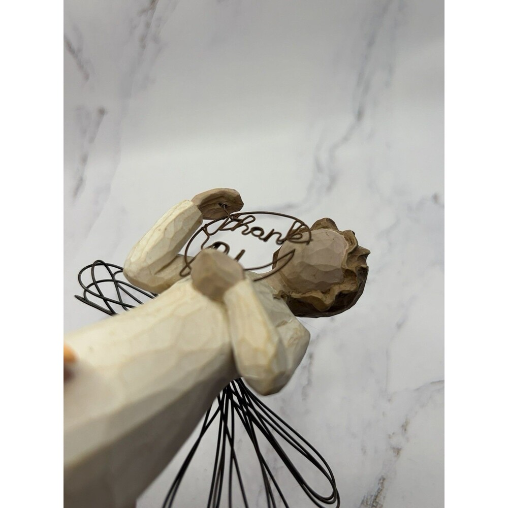 Willow Tree “Just For You” Angel Holding a Wire Thank You Sign (no box, 2005) - Picture 6 of 7